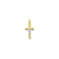 Two-Tone Lattice Cross Pendant