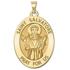 Saint Salvatore Religious Medal Oval