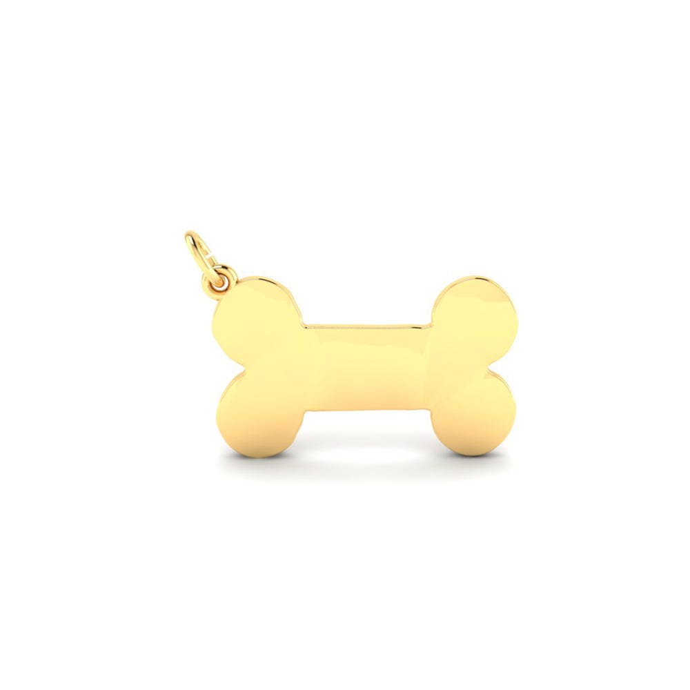Flat Dog Bone Charm