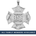 Family Member's Firefighter Badge with Your Number & Department Initals