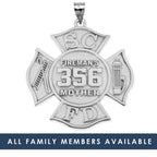 Family Member's Firefighter Badge with Your Number & Department Initals