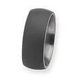 Titanium Stone Finish Approx. 0.28 Inch Wedding Band