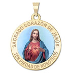 Sacred Heart Of Jesus Round Color Medal