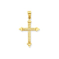 10K Budded Cross Pendant