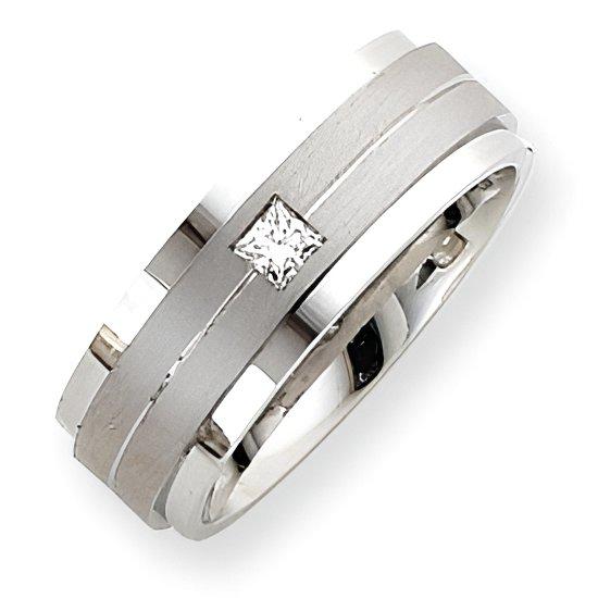 14K White Gold Approx. 0.31 Inch Fancy Diamond Wedding Band