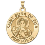 Saint Bona Of Pisa Round Religious Medal