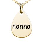 Nonna Teardrop Shaped Charm