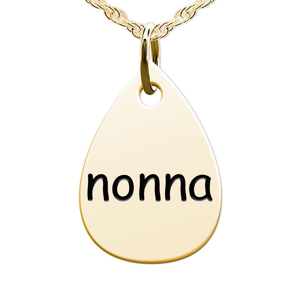 Nonna Teardrop Shaped Charm