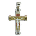 Tri-Color Crucifix Pendant