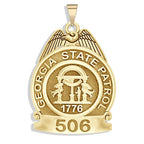 Personalized Georgia State Trooper Police Badge with Your Number