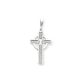 14K White Gold Celtic Cross Charm