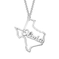 Personalized Texas State Pendant with Name