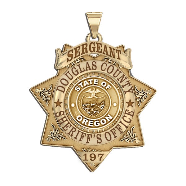 Personalized Oregon Department of Corrections Badge with Number