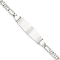 Custom Engraved 14K Gold Men's Figaro Link ID Bracelet