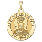Saint Alburga of Kent Round Religious Medal