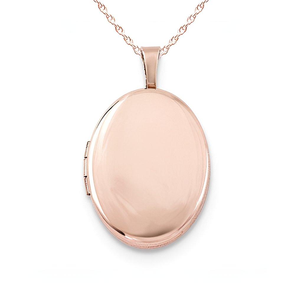 Rose Gold Plated Classic Oval Photo Locket