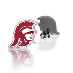 Pair of Usc Color Enamel Trojan Head Earrings