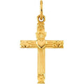 Child's Cross With Heart Pendant