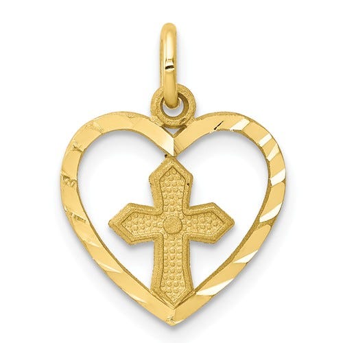 10K Gold-Plated Cross Charm
