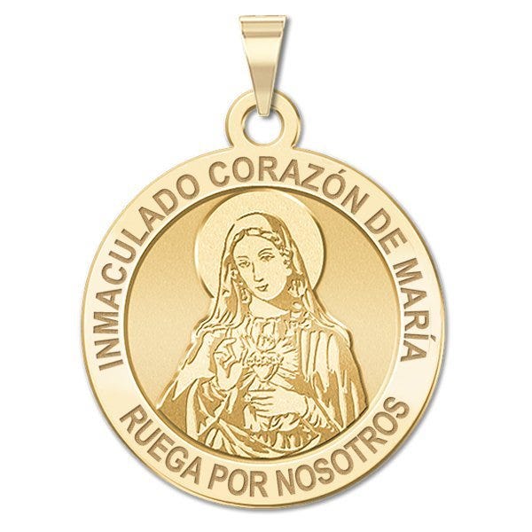 Immaculate Heart Of Mary Round Medal