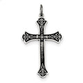 Antiqued Square-Center Cross Pendant