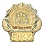 Personalized Detective Badge Ring with Number & Department