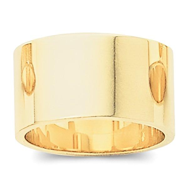 14K Yellow Gold Approx. 0.39 Inch Flat Wedding Band