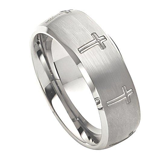 Tungsten Approx. 0.31 Inch Brushed and Polished Wedding Band