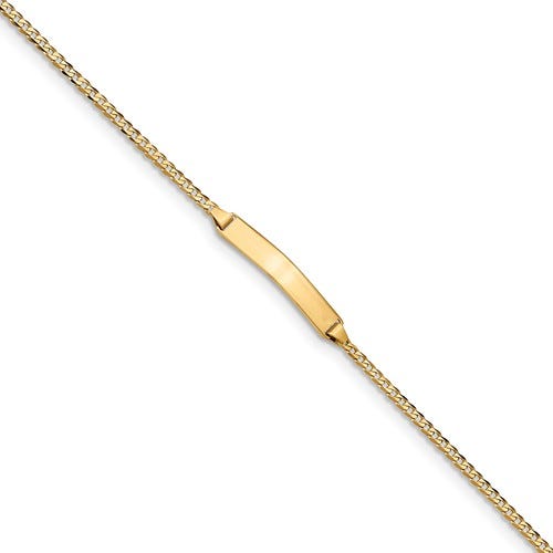 Custom Engraved 14K Gold Women's Curb Link ID Bracelet