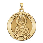 Saint Ciara Round Religious Medal