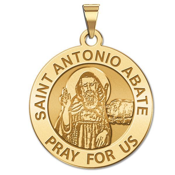 Saint Anthony Abate Round Medal