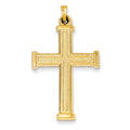 14K Hollow Latin Cross Pendant