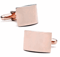 Engravable Rose Gold Tone Curved Cufflinks