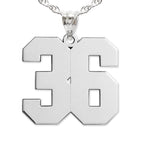 High Polished Number Pendant with 2 Digits