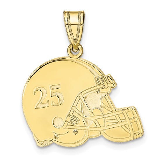Custom Football Helmet Charm or Pendant with Number
