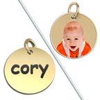 Round Picture with Reverse Engraving Pendant