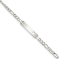 Custom Engraved Sterling Silver Children's Figaro Link ID Bracelet