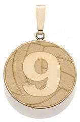 Custom Volleyball Pendant w/ Number