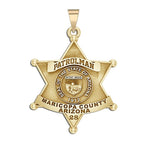Personalized 6-Point Star Arizona Sheriff Badge with Rank, Number & Dept.