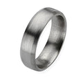 Titanium Approx. 0.24 Inch Brushed Top Bevel Wedding Band