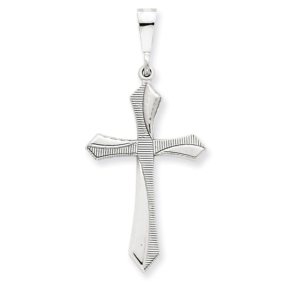 White Gold Passion Cross Pendant