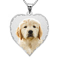 Heart Photo Pendant/Charm with Diamond Cut Edge