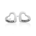 Heart Shaped Name Earrings