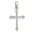 White Gold Diamond Cross Pendant