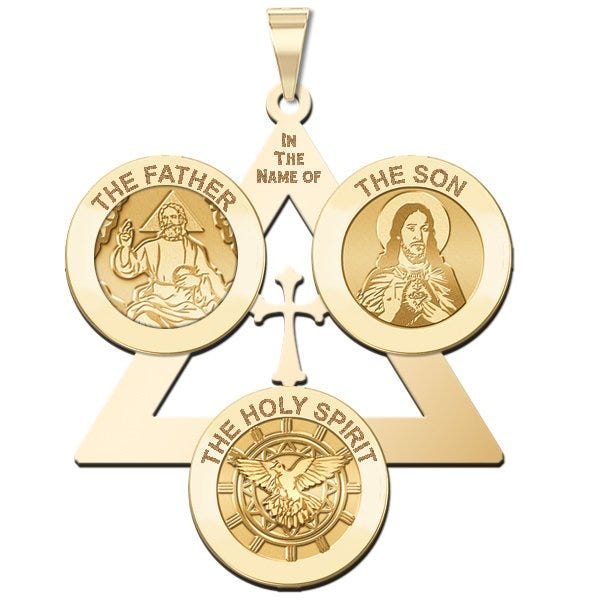 Holy Trinity Sign Of The Cross Religious Pendant
