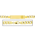 Solid 14K Yellow Gold Women's Curb Link Medical ID Bracelet