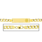 Solid 14K Yellow Gold Women's Curb Link Medical ID Bracelet