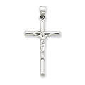 14K White Gold Crucifix Pendant