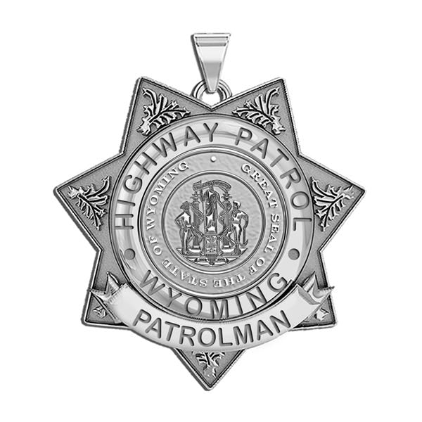 Personalized Wyoming Highway Patrol Badge with Rank, Number and Dept