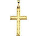 Textured-Frame Cross Pendant
